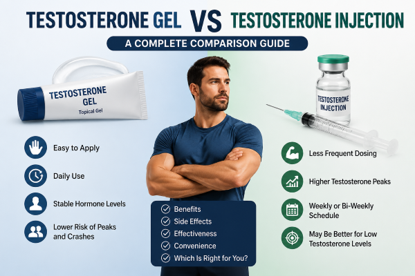 Testosterone Gel vs Injection: Full Comparison to Help You Choose the Right TRT