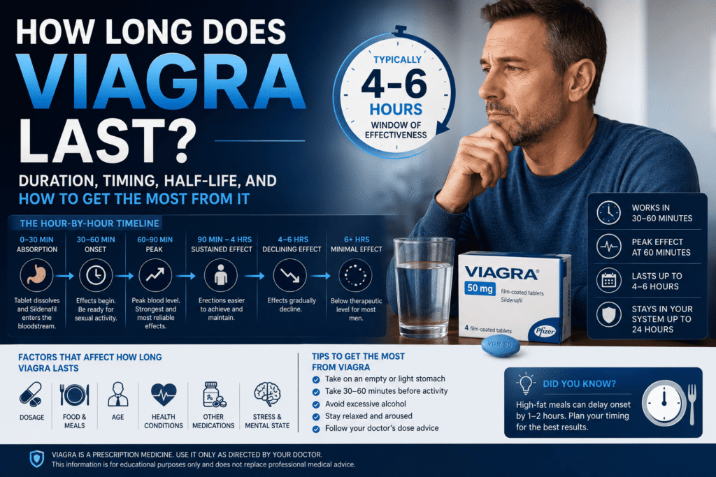 how long does Viagra last