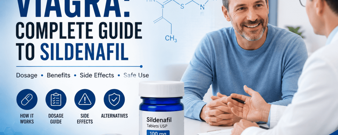 Viagra: The Complete Guide to Sildenafil — How It Works, Dosage, Side Effects, and Alternatives