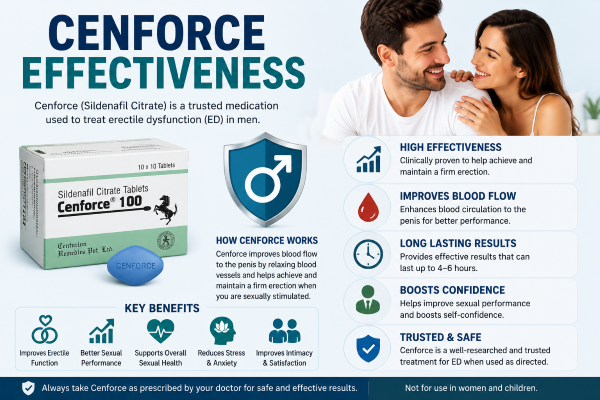 Cenforce: Effectiveness, Side Effects, and What to Expect