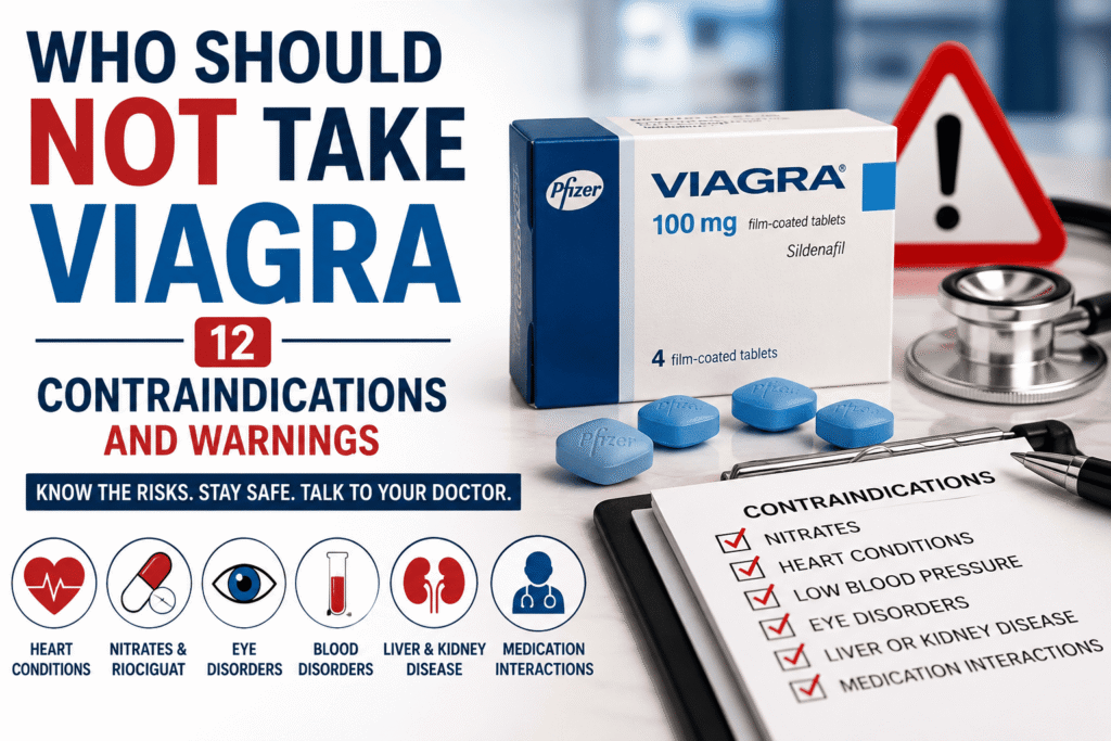 viagra contraindications : 12 contraindications and safety warnings for sildenafil