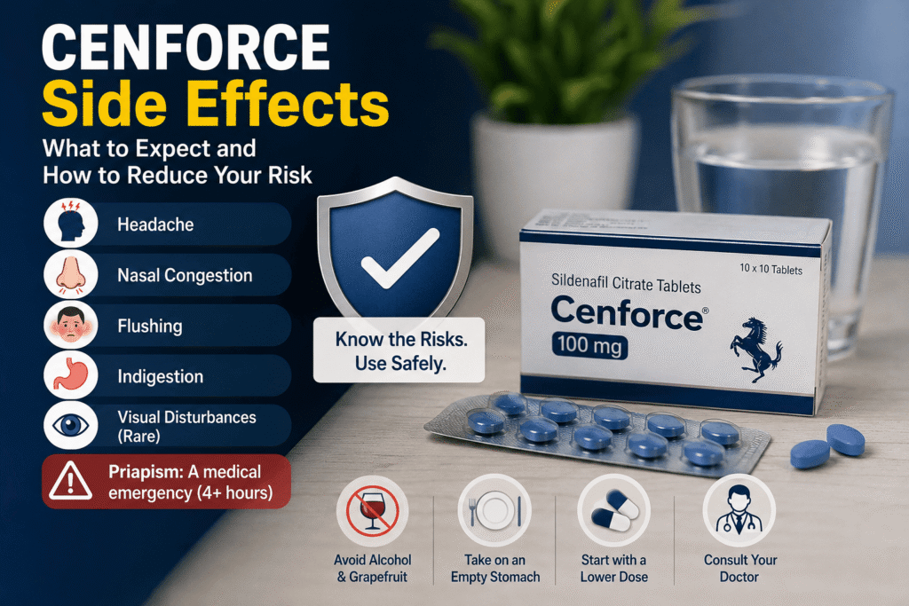 Cenforce side effects and ways to reduce your risk