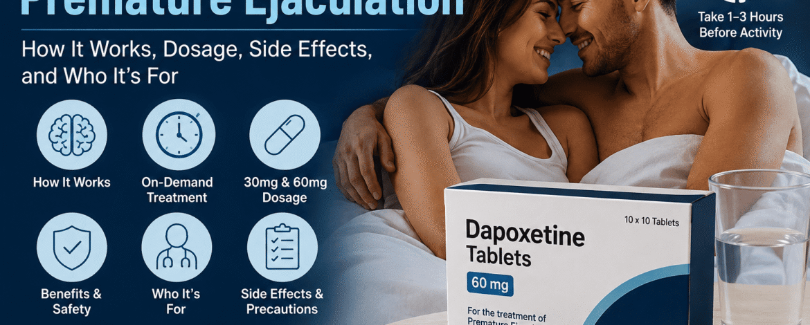 Dapoxetine for Premature Ejaculation: How It Works, Dosage, Side Effects, and Who It’s For