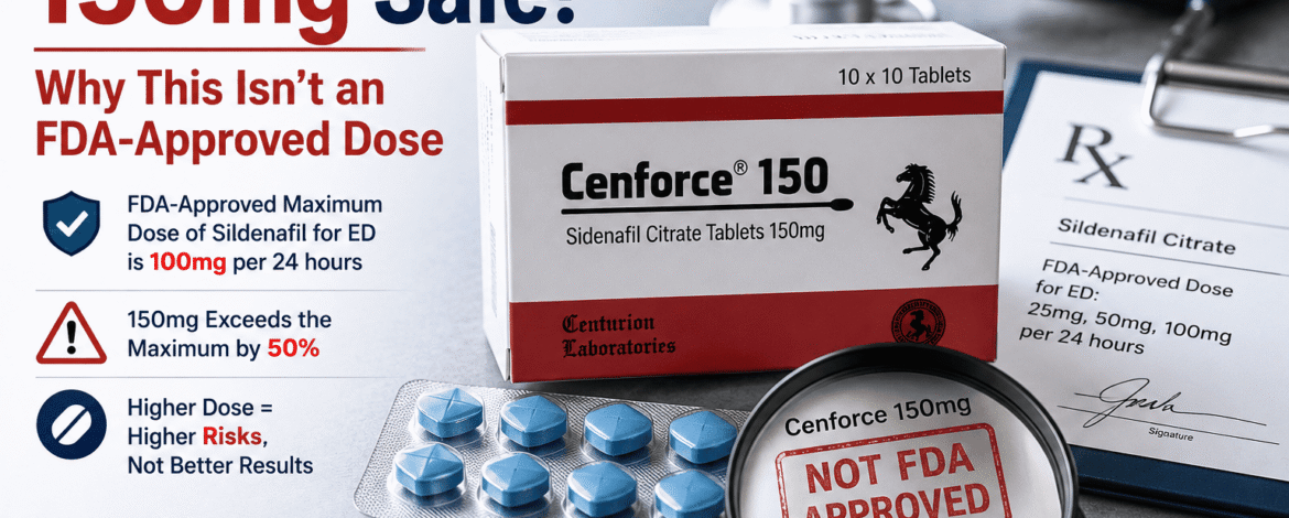 Is Cenforce 150mg Safe? Why This Isn’t an FDA-Approved Dose