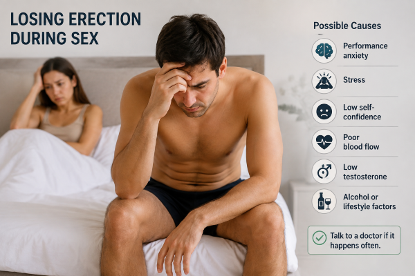 losing erection during sex