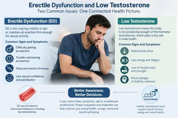 erectile dysfunction and low testosterone